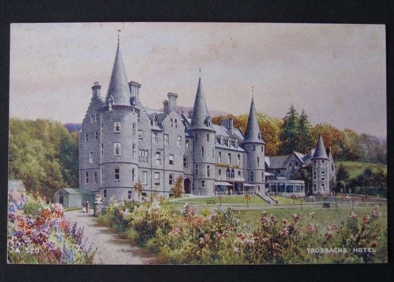 Valentine`s Scottish POSTCARD - Trossachs Hotel