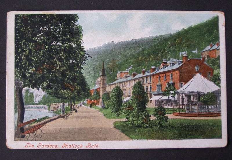 Valentine's POSTCARD - The Gardens, Matlock Bath