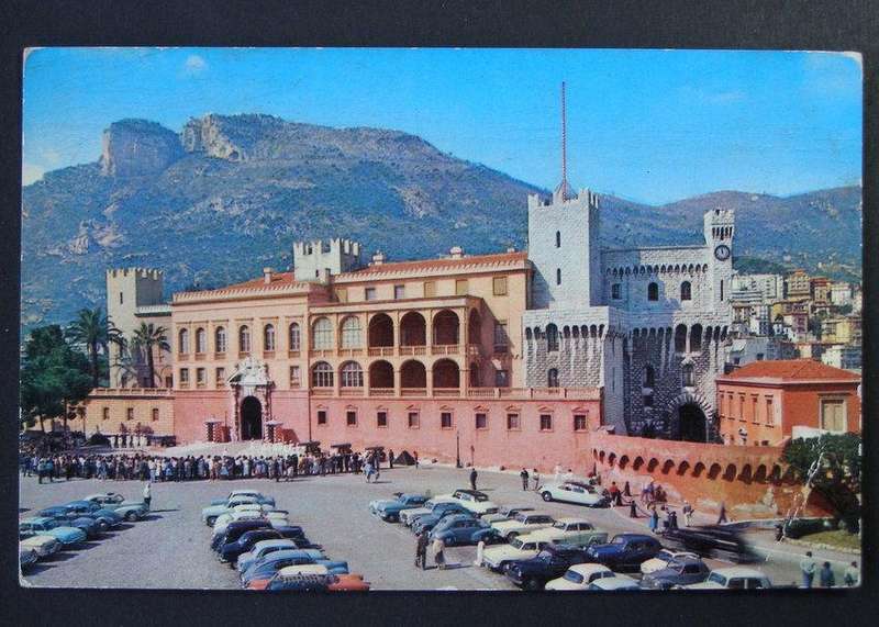 Monaco POSTCARD - Palace of the Prince, Cote d'Azur 1961