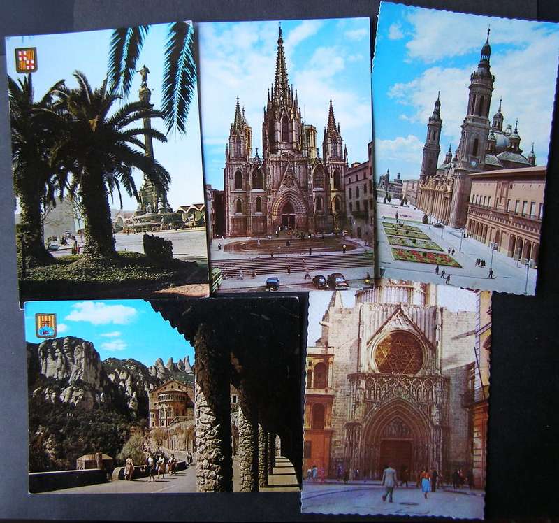 Five Assorted Spanish POSTCARDS (Larger size)