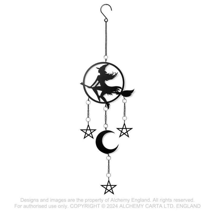 Alchemy Gothic HD29 Witch By Moonlight Hanging Decoration