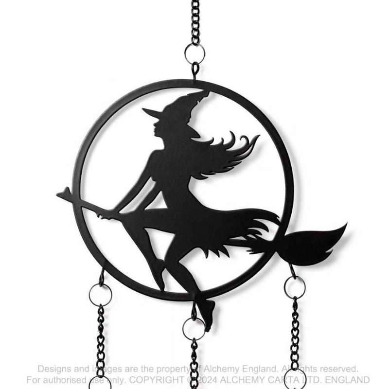 Alchemy Gothic HD29 Witch By Moonlight Hanging Decoration