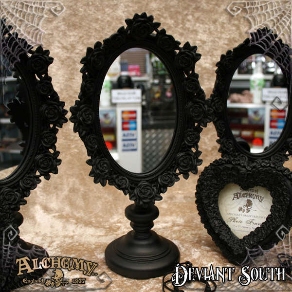 Alchemy Gothic SA20 Black Rose Dressing Table Mirror