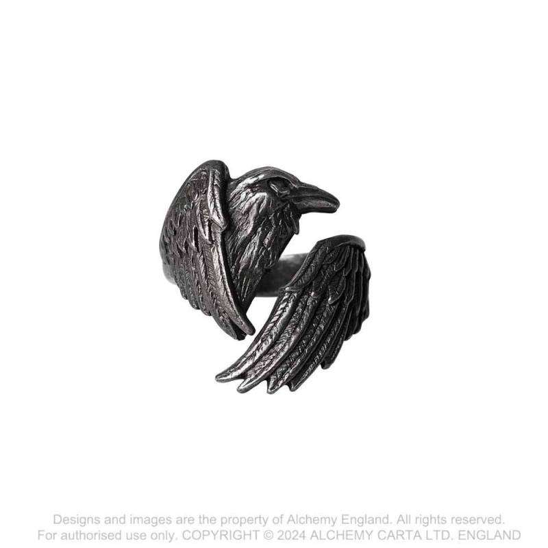 Alchemy Gothic AG-R250 Made of the Night adjustable ring -- UK Size: L/N | US Size: -5/-6