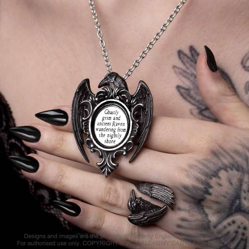 Alchemy Gothic AG-R250 Made of the Night adjustable ring -- UK Size: L/N | US Size: -5/-6
