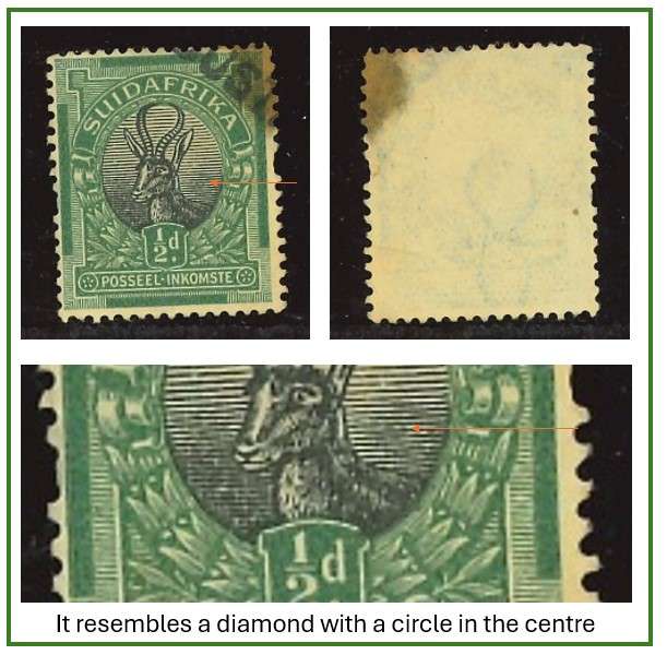 1926 Union 1/2d Definitive *ERROR*