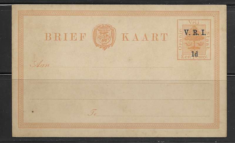 Orange Free State - 1900 - VRI 1d Postcard - Brief Kaart - Mint