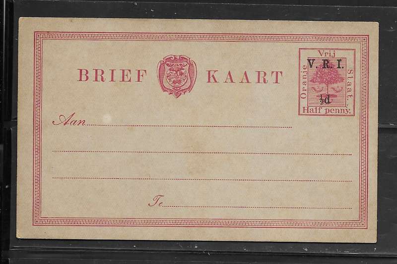 Orange Free State - 1900 - VRI 1/2d Postcard - Brief Kaart - Mint