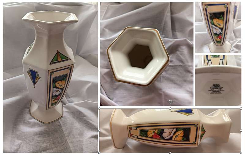 Aynsley Anniversary Collection Fine Bone China Floral Vase - 10" Tall - Make an Offer