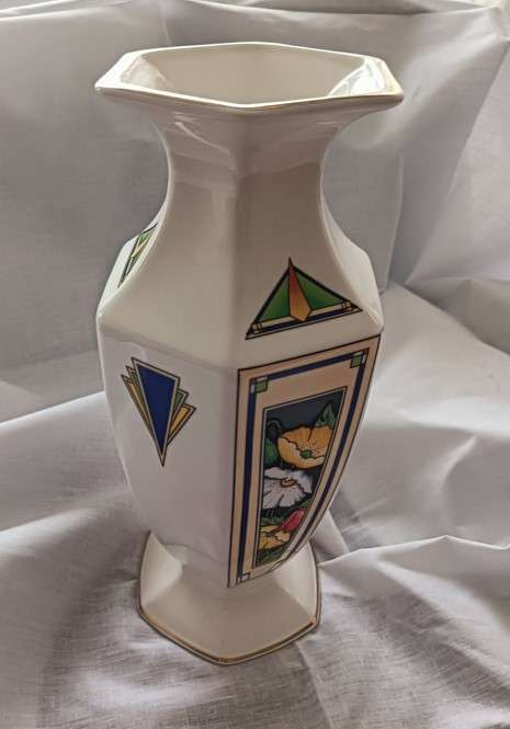 Aynsley Anniversary Collection Fine Bone China Floral Vase - 10" Tall - Make an Offer