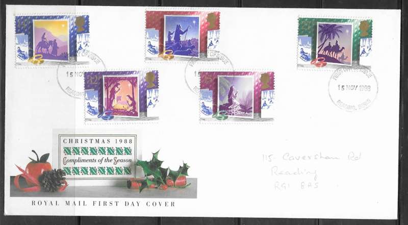 Great Britain - Christmas 1988 - FDC