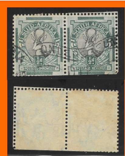 South Africa 1/2d Pictorial - Skew Perforations