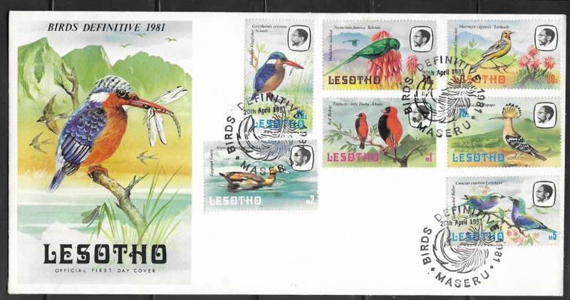 Lesotho 1981 - Birds Definitive - FDC