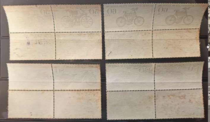 West Germany 1983 Youth Hostel - Historical Motorcycles - Full Set in Blocks of 4
