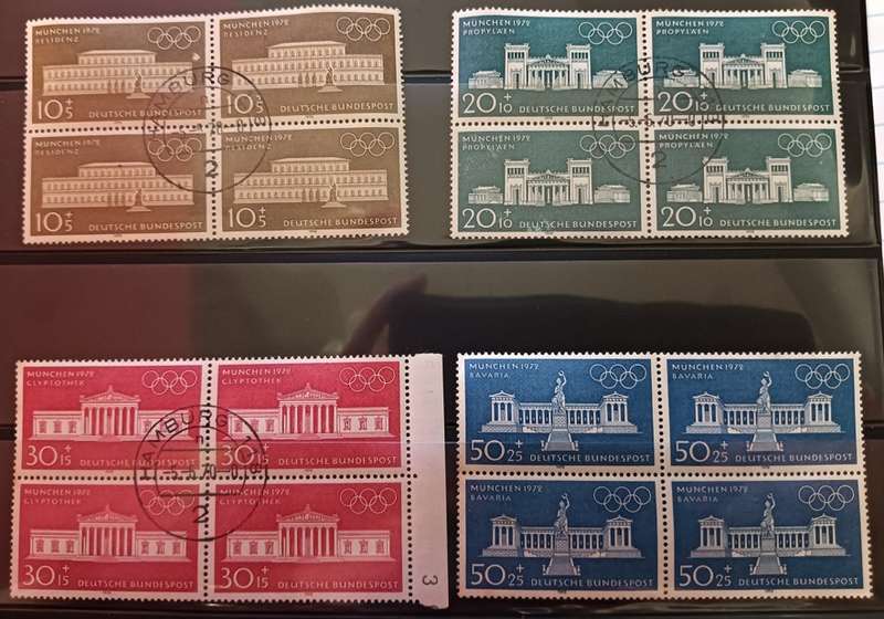Germany 1970 - Olympic Games, Munich - Full Set in Blocks of 4