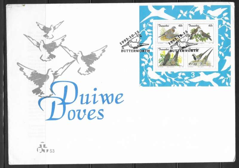 Transkei 1993 - Doves - FDC - Birds