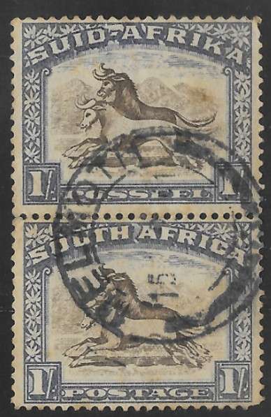 Union of South Africa 1/. Pictorial ~ Vertical Pair
