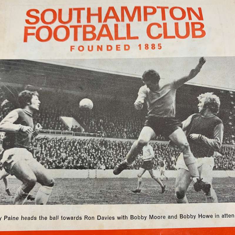 Soccer  1970 'Southampton vs Liverpool' Official Programme