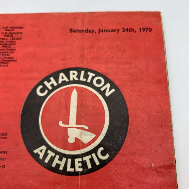 Soccer  '1970 Charlton Athletic vs Queens Park Rangers' F.A. Cup, Official Programme