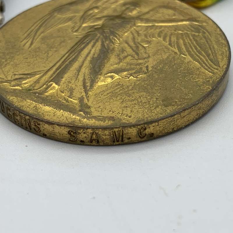 WW1 Medal Trio - 'Cpl. A.G. Huggins' (3rd Mtd Rifles & S.A.M.C.)