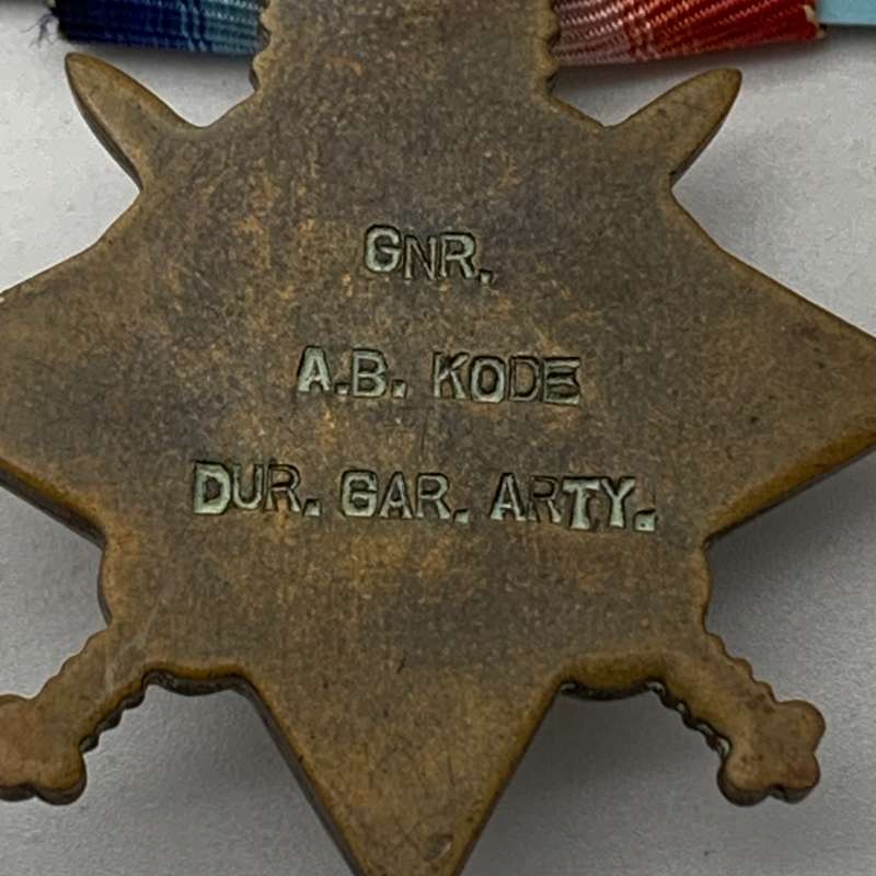 WW1 Medal Trio - 'Gnr. A.B. Kode' (Durban Garrison Artillery)