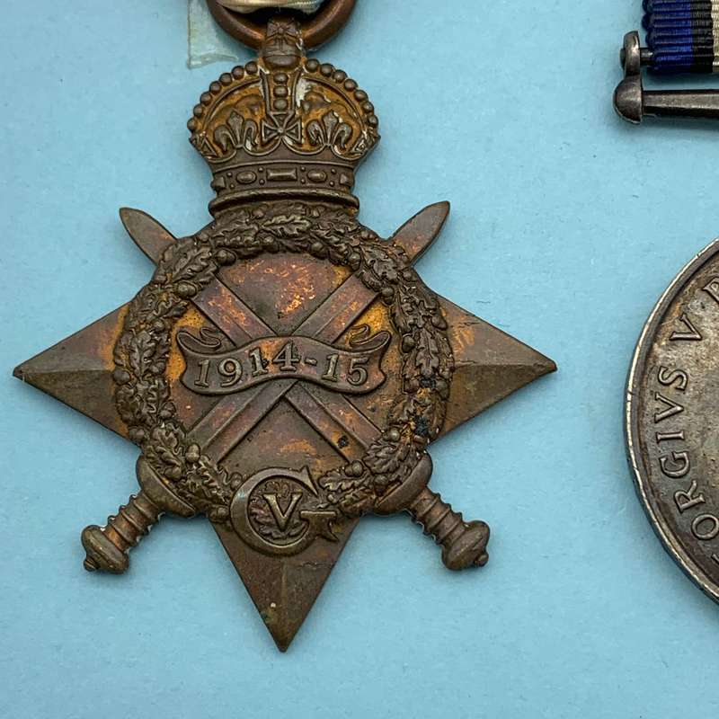 WW1 Medal Trio  'PTE. E.J. Hanger' (Devon Regiment)