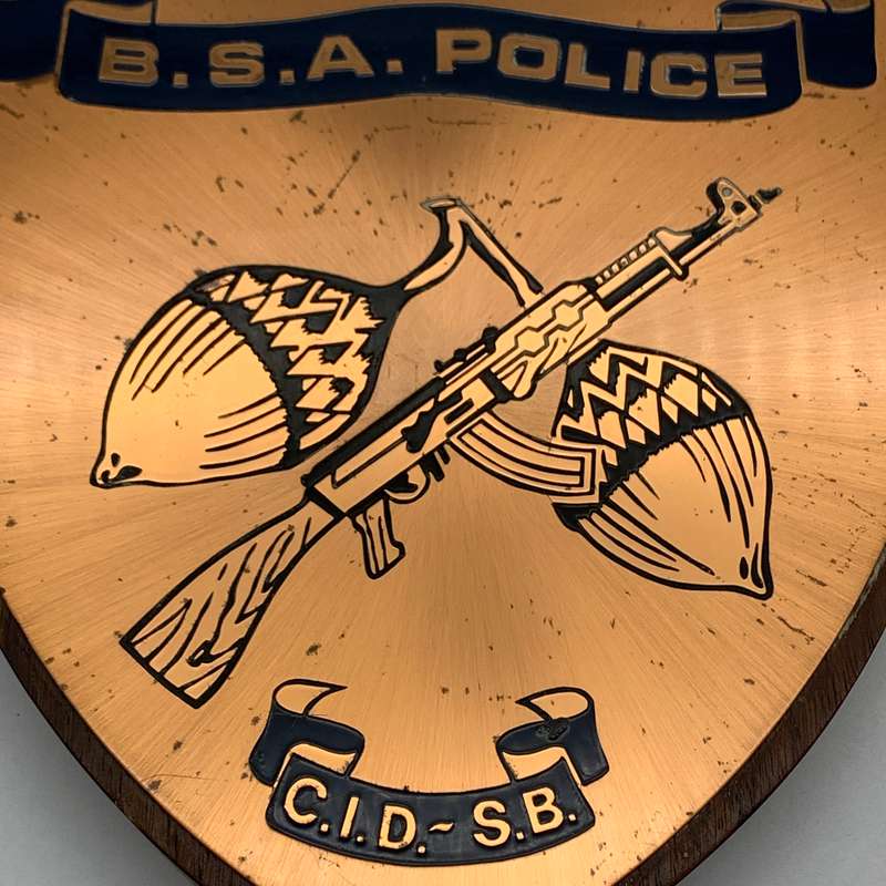 Rhodesia - Scarce 'B.S.A. Police / C.I.D.-S.B.' (Special Ops) Copper Plaque