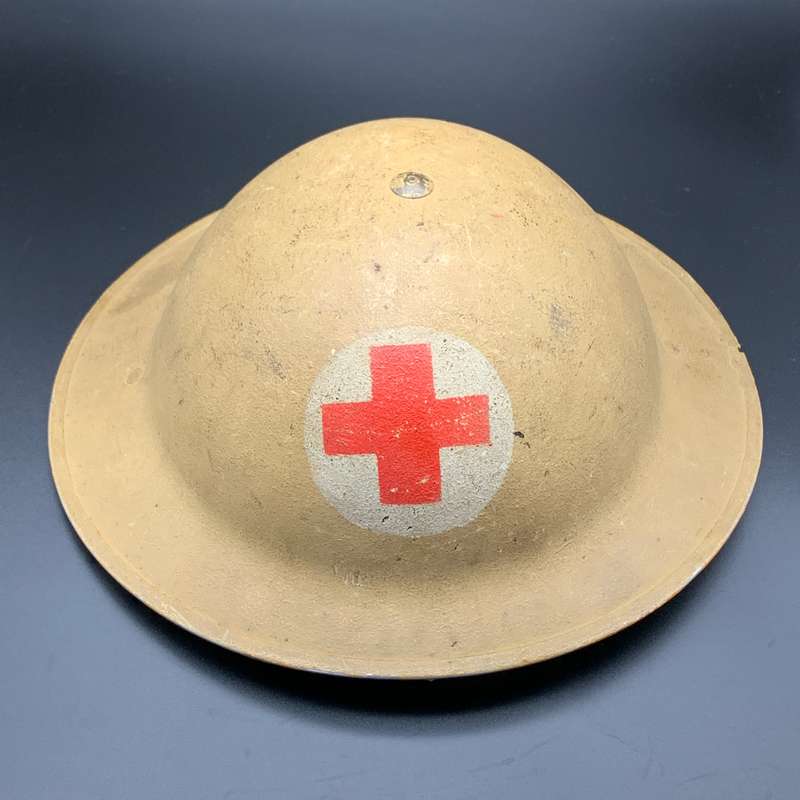 WW2  S. African Issue 'Red Cross' Steel Polo Helmet (East & North Africa)