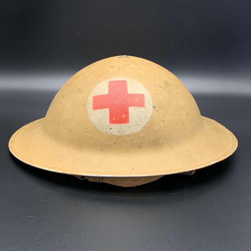 WW2  S. African Issue 'Red Cross' Steel Polo Helmet (East & North Africa)