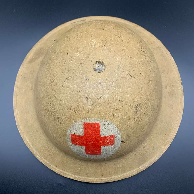 WW2  S. African Issue 'Red Cross' Steel Polo Helmet (East & North Africa)
