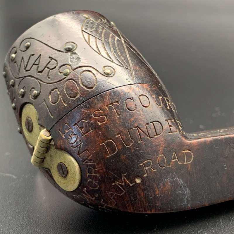 Rare 'BOER WAR' Pipe with Engravings (E. DOWSE  D.L.I)