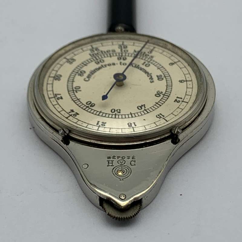 Early French 'Rotameter' Map Measurer (Henri Chatelain)