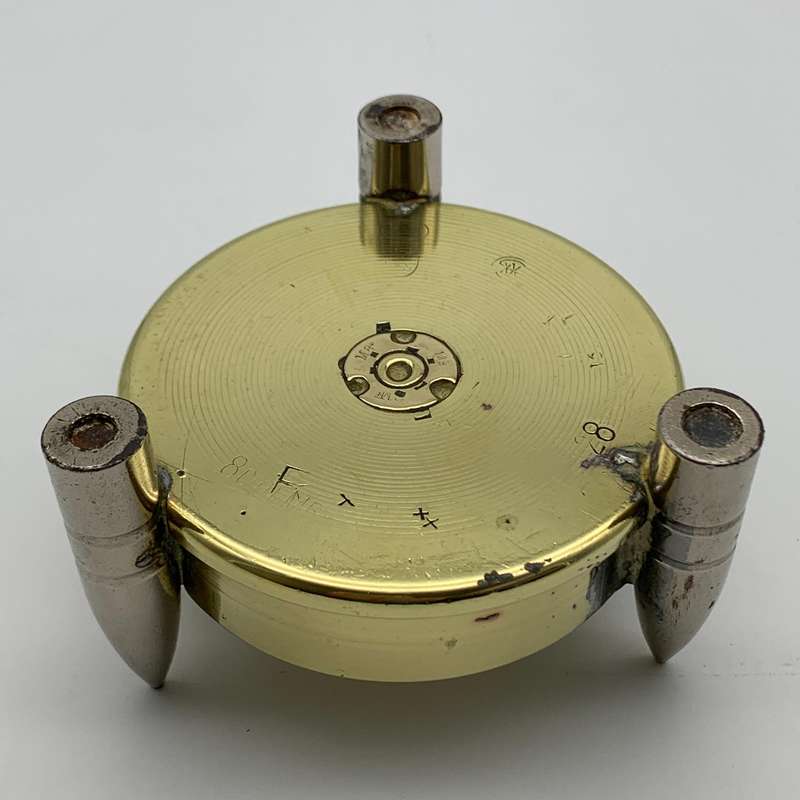 Early 'Trench Art' Brass Shell & Bullet Head Ashtray