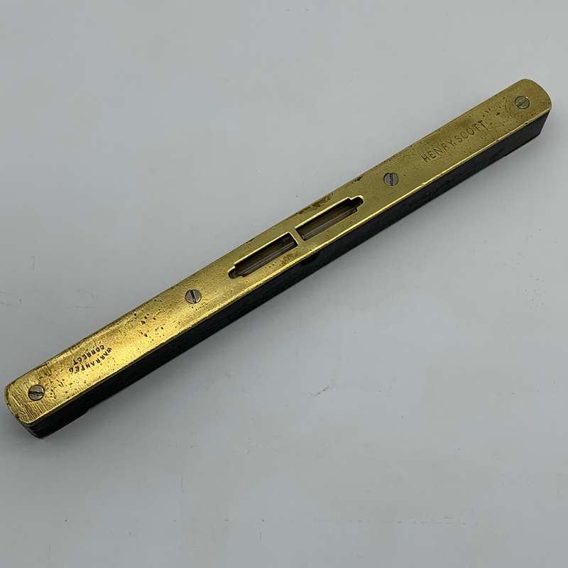 Antique Ebony & Brass Spirit Level (Henry Scott)