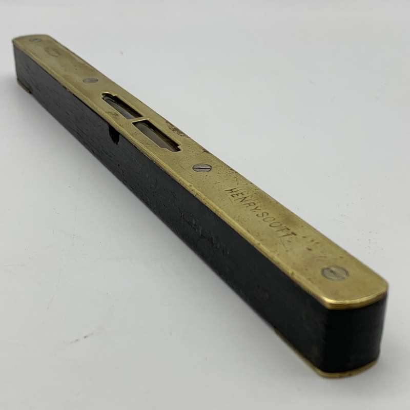 Antique Ebony & Brass Spirit Level (Henry Scott)