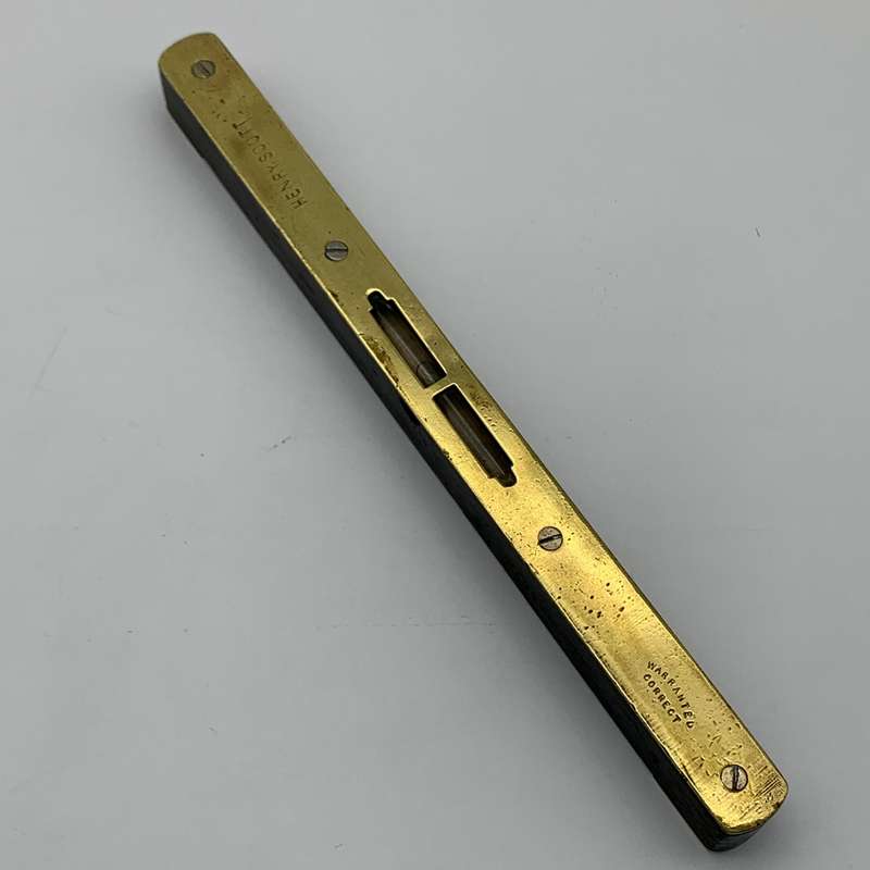 Antique Ebony & Brass Spirit Level (Henry Scott)