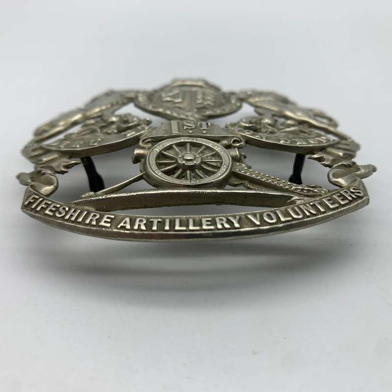 Scottish  Victorian '1ST Fifeshire Artillery Volunteers' Helmet Plate