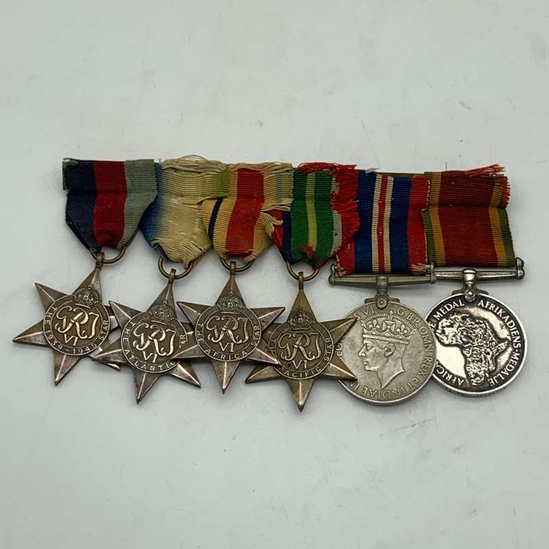 WW2 - Group of Six Medals - incl. Pacific & Atlantic Stars (E.J. Betts)