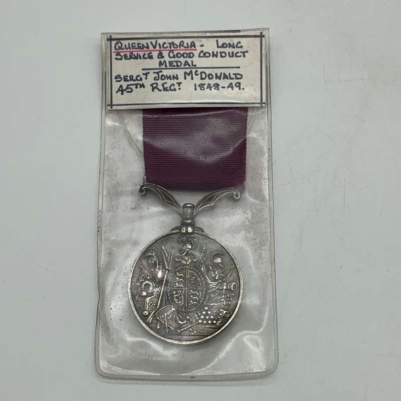 Victorian Army '45th Foot Reg.' L.S. & G.C. Medal (1848-9)
