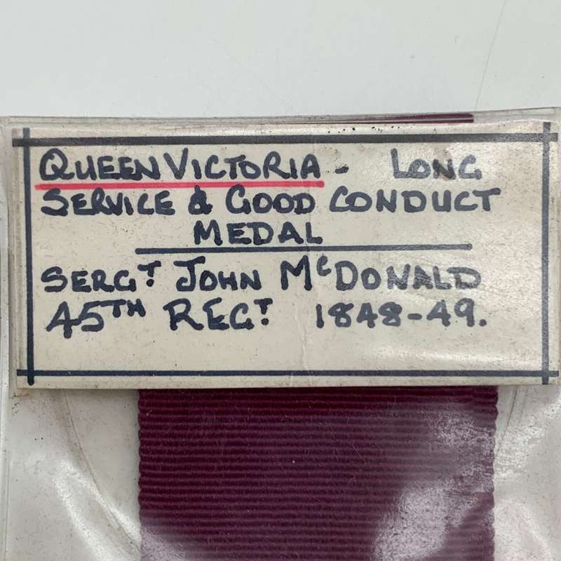 Victorian Army '45th Foot Reg.' L.S. & G.C. Medal (1848-9)