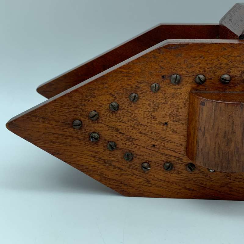 WW1 - 'Trench Art' Wooden Tank Money Box