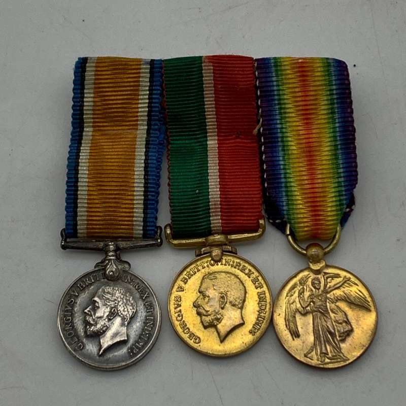 WW1 - Miniature 'Mercantile Marine' War Medal Group