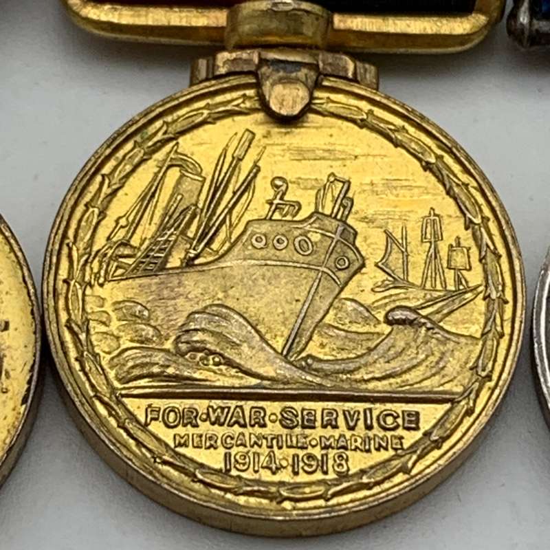 WW1 - Miniature 'Mercantile Marine' War Medal Group