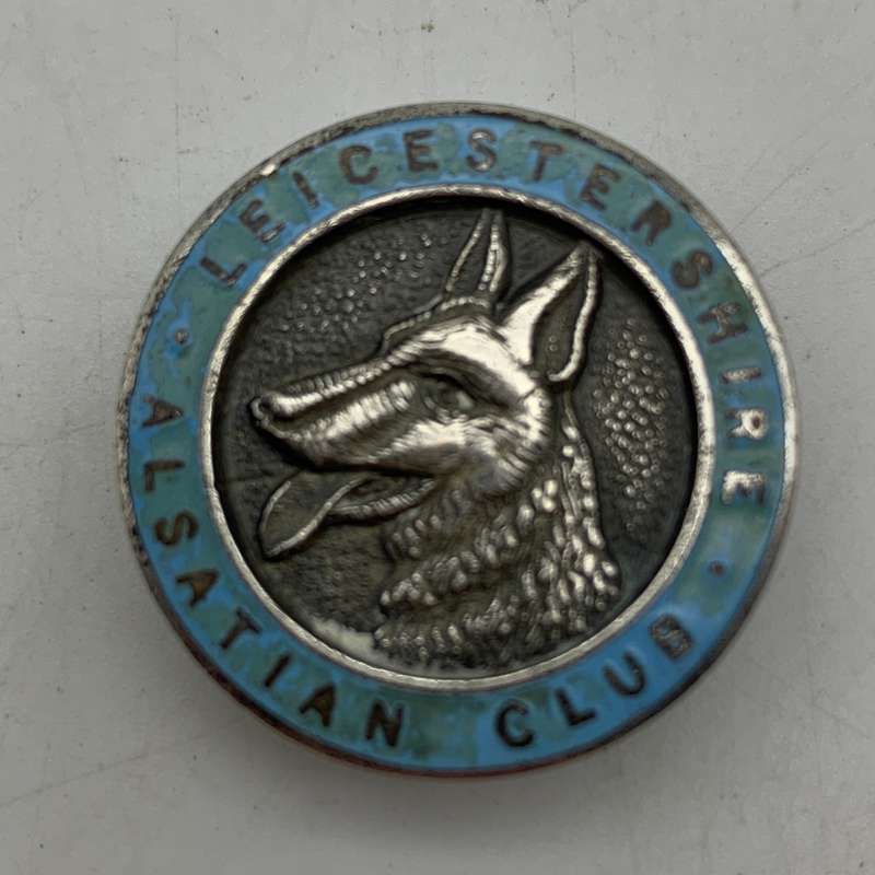 Vintage Enamel 'Leicestershire Alsatian Club' Badge
