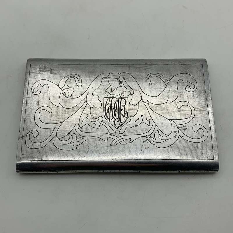 WW2 - Aluminium 'Trench Art/POW' Cigarette Case