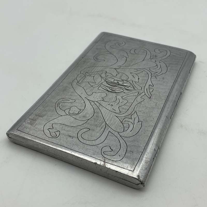 WW2 - Aluminium 'Trench Art/POW' Cigarette Case