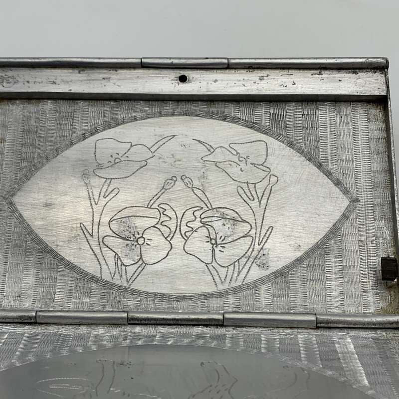 WW2 - Aluminium 'Trench Art/POW' Cigarette Case