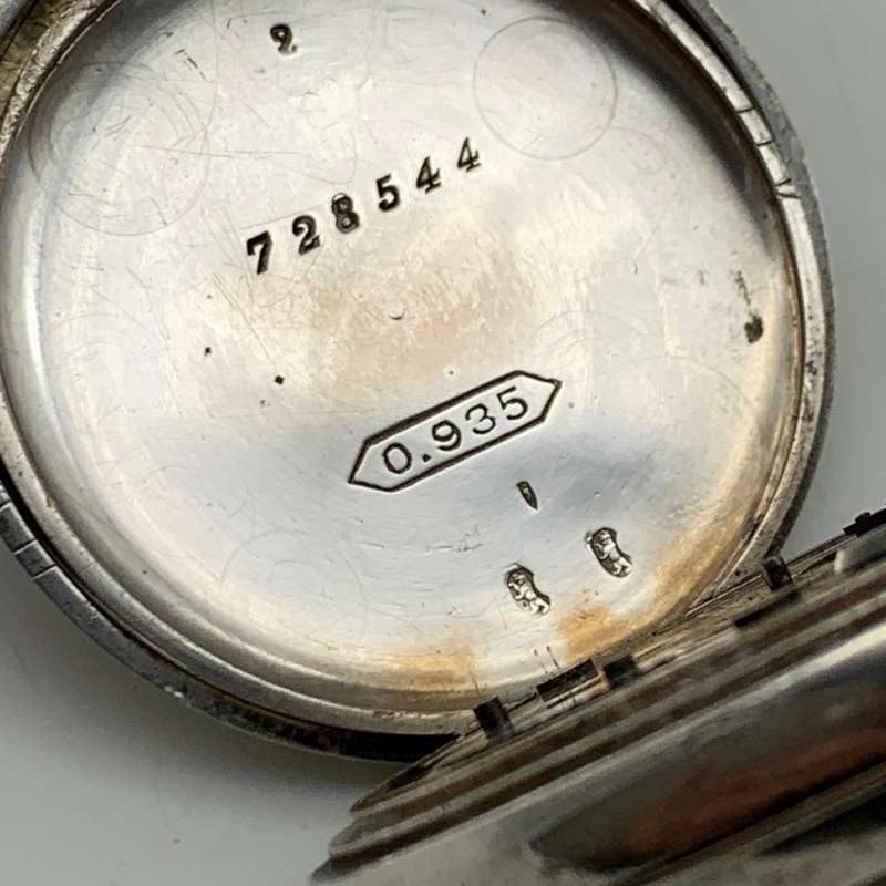 Silver Antique Swiss Pocket Watch (90g)