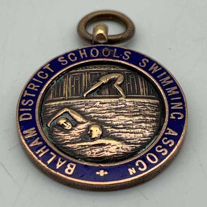Early 'Balham District Swimming Assoc.' Enamel Badge (1925)