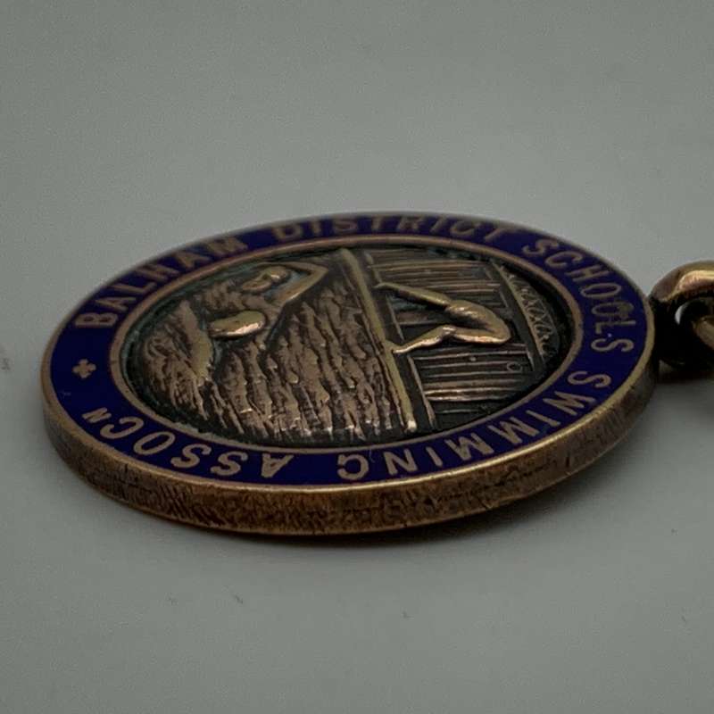 Early 'Balham District Swimming Assoc.' Enamel Badge (1925)